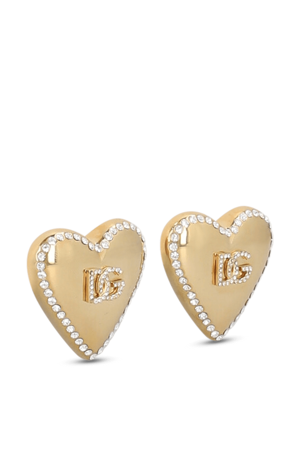תמונת תקריב של עגילי לב קליפס DOLCE & GABBANA