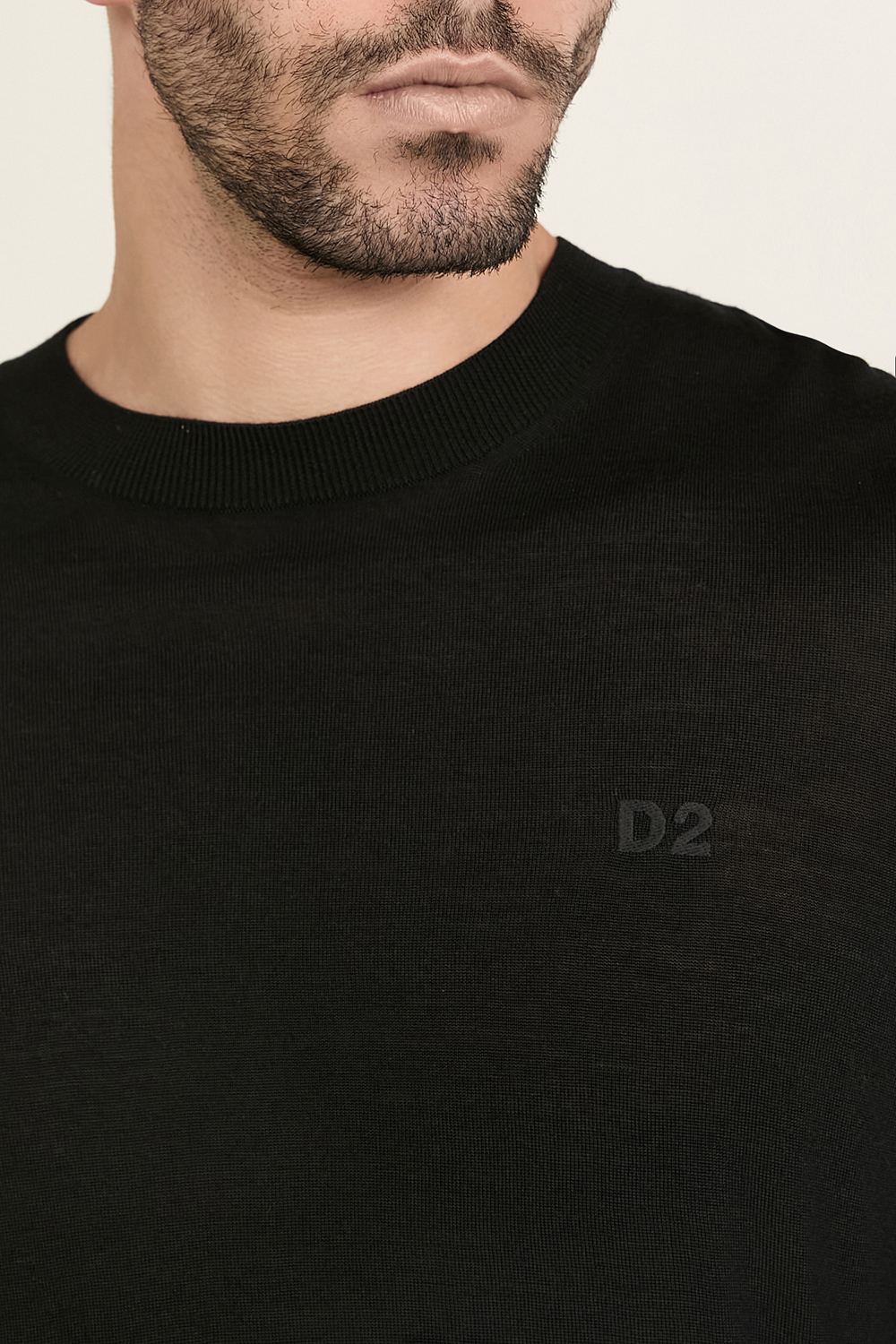 תמונת תקריב דוגמן של סריג צמר DSQUARED2