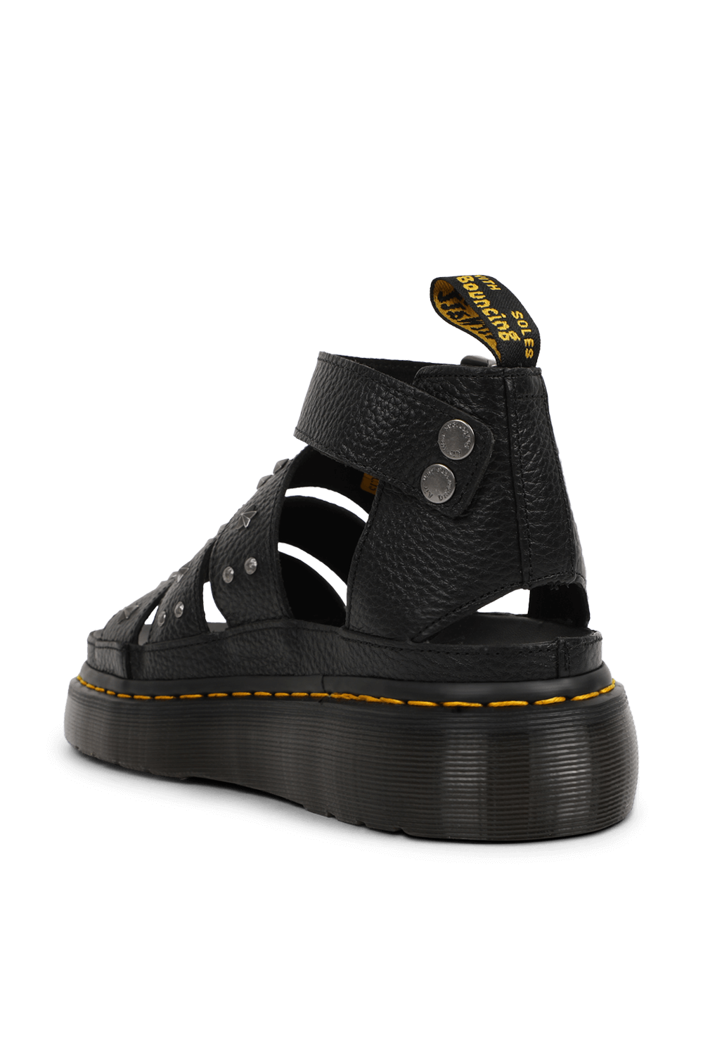 תמונה אחורית של סנדלי קלריסה מעור עם רצועות DR.MARTENS