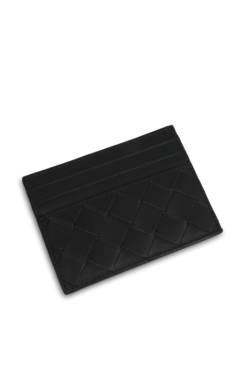 תמונה אחורית של מחזיק כרטיסים מעור קלוע BOTTEGA VENETA