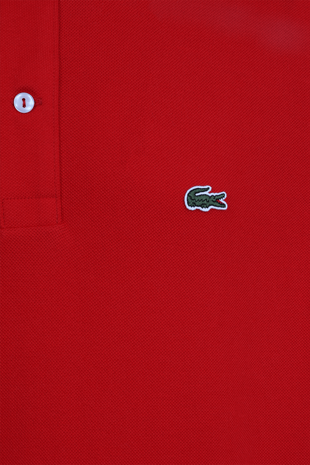 תמונה אחורית של חולצת פולו מכותנה LACOSTE