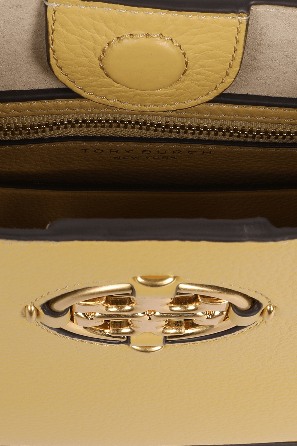 תמונת פנים של תיק כתף מילר הובו בגוון דבש TORY BURCH