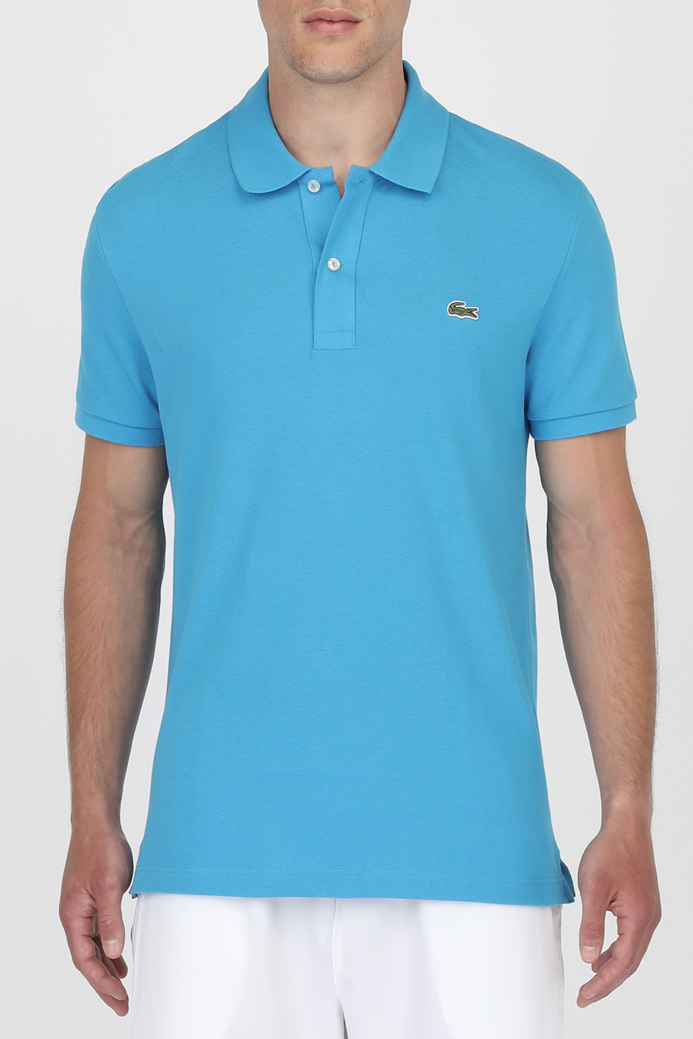 תמונת דוגמן קידמית של Slim Fit Polo Shirt in Blue