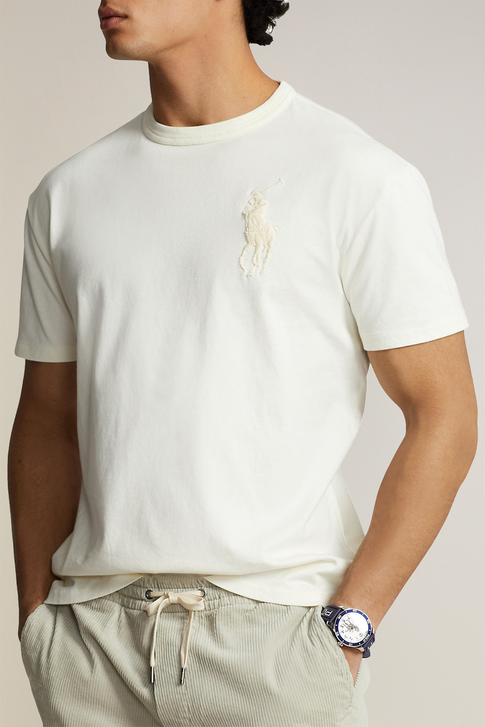 תמונת דוגמן קידמית של חולצת טי מכותנה POLO RALPH LAUREN