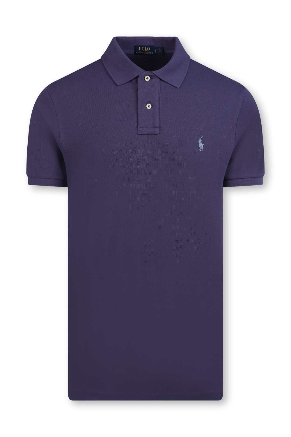 תמונה קידמית של חולצת פולו קצרה עם לוגו רקום POLO RALPH LAUREN