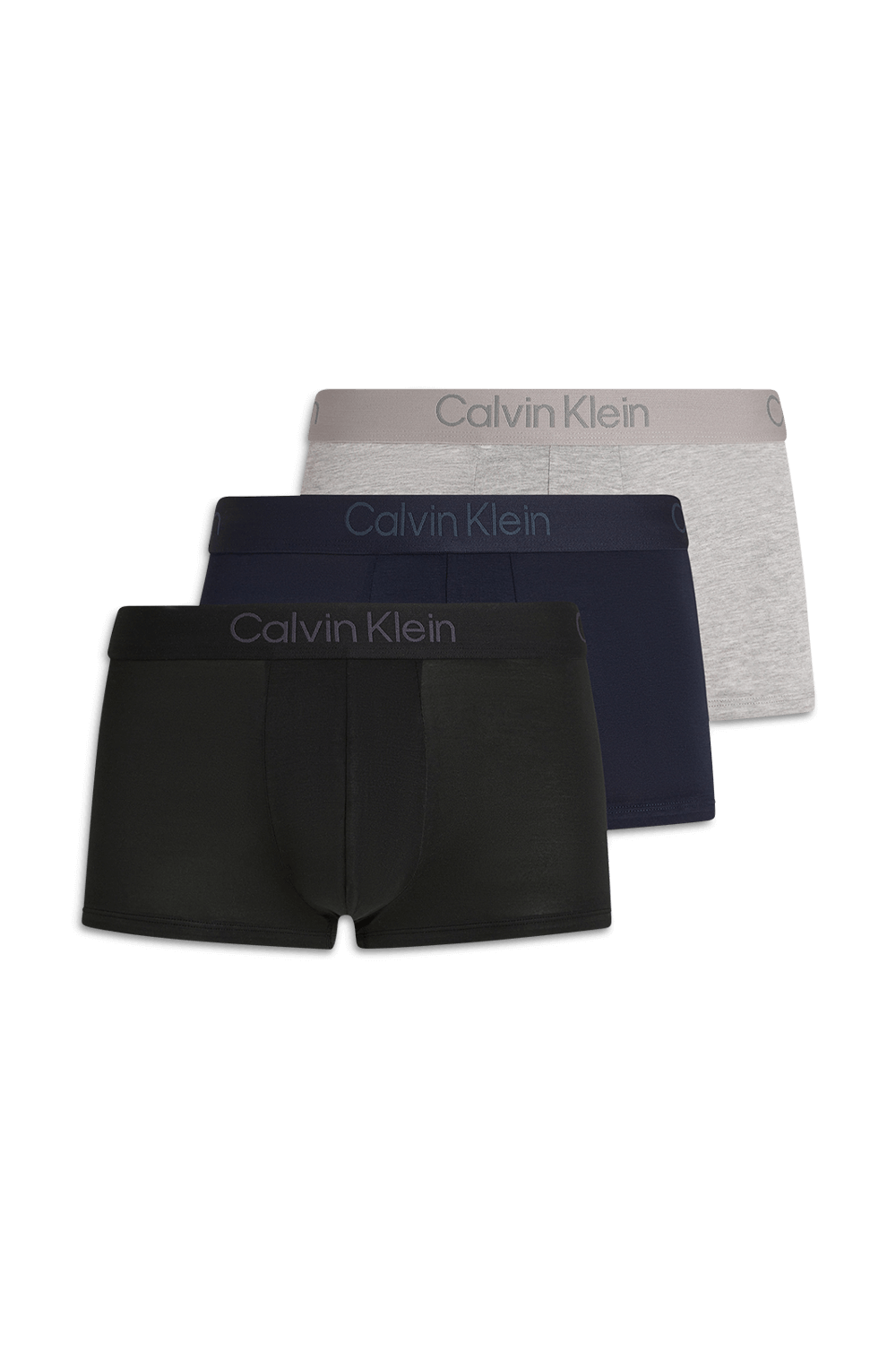 תמונה אחורית של מארז שלושה תחתוני טראנק CALVIN KLEIN
