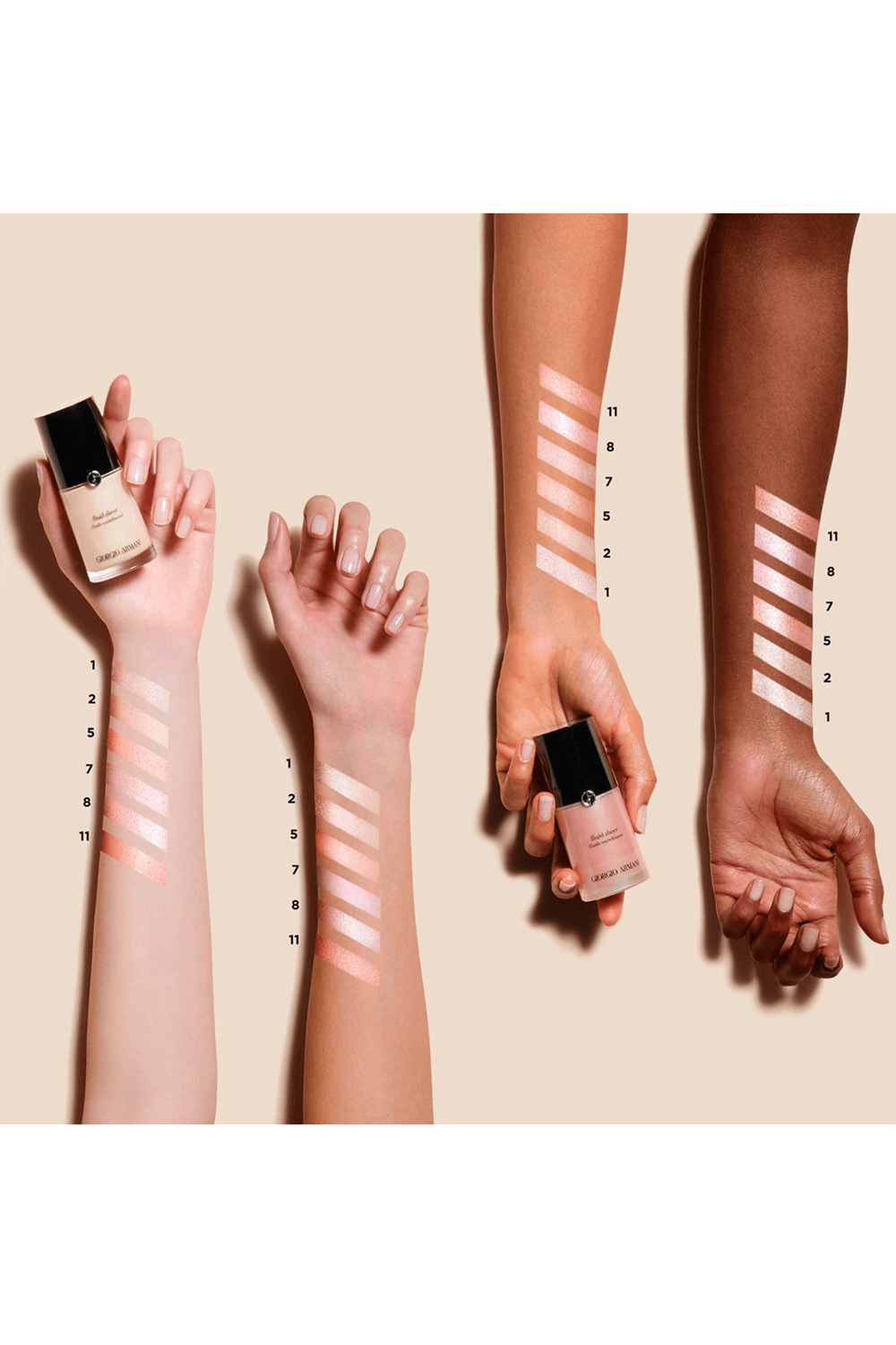 שימר פלואיד שיר למראה זוהר 10 ARMANI BEAUTY