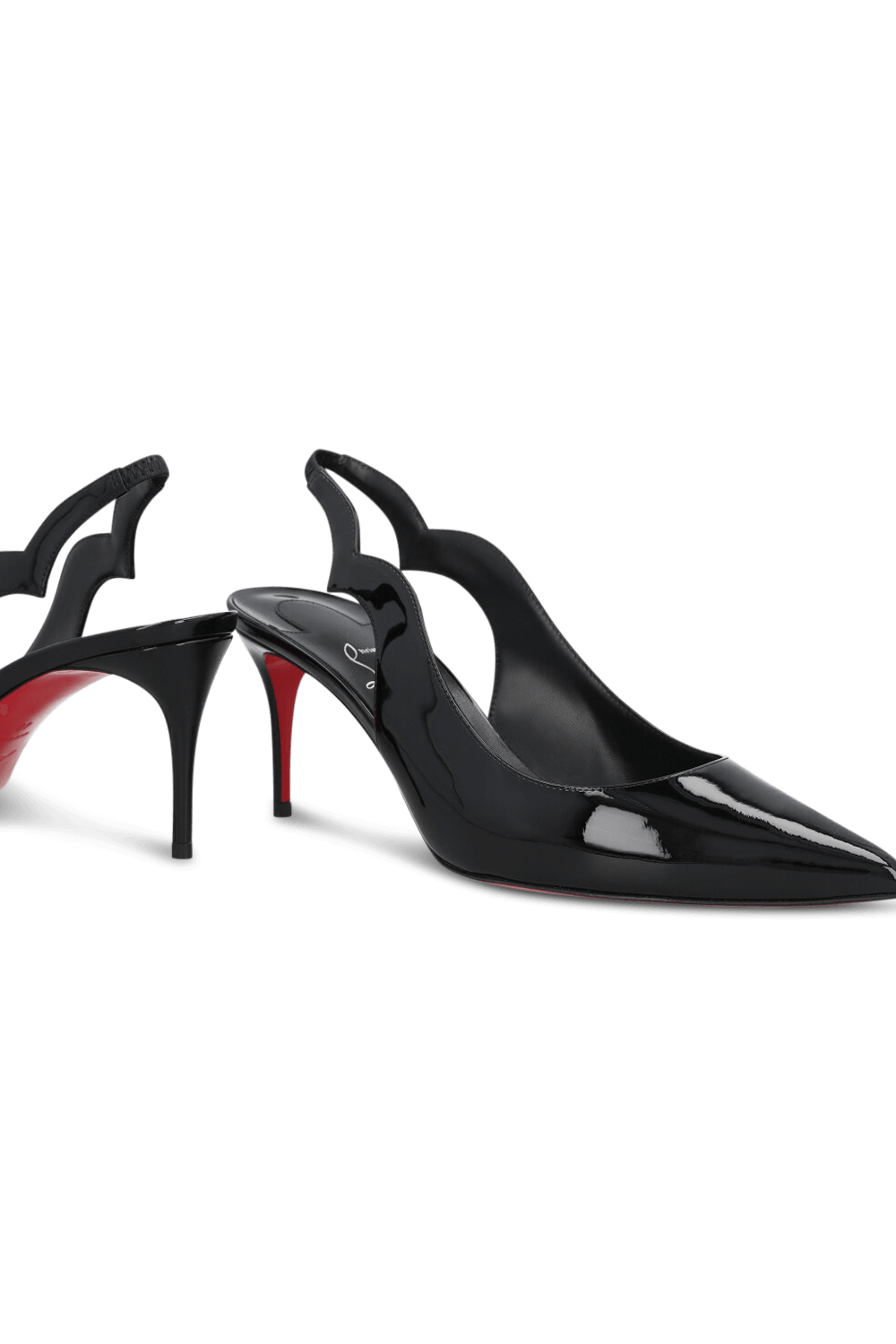 תמונת תקריב של נעלי עקב סלינג בק CHRISTIAN LOUBOUTIN