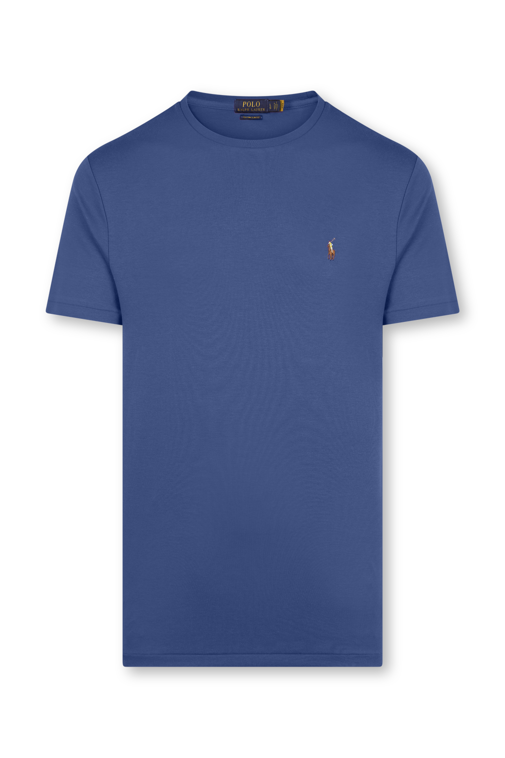 תמונה קידמית של חולצת טי קצרה עם לוגו רקום POLO RALPH LAUREN