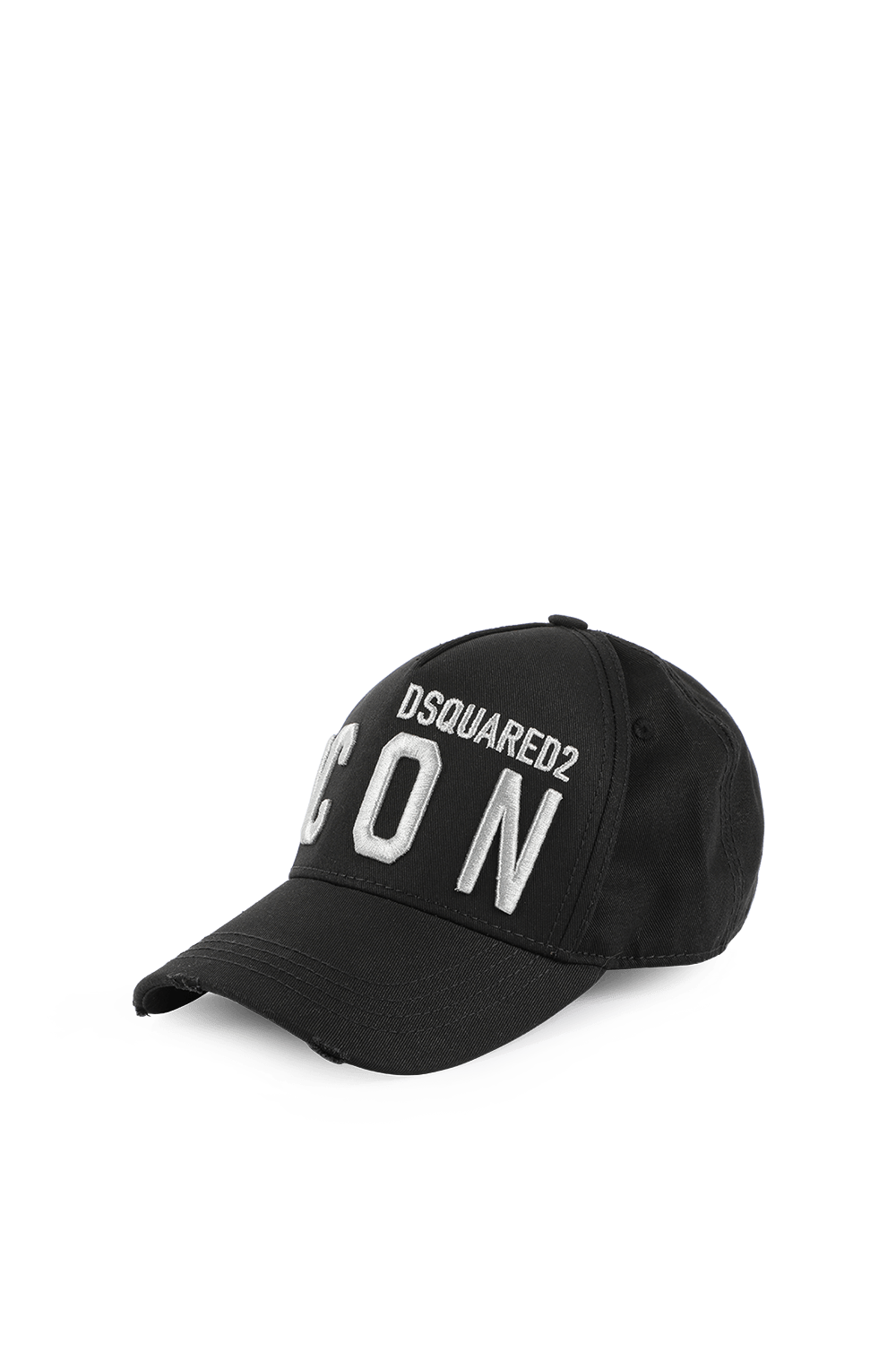 תמונה קידמית של Embroidered Cargo Baseball Cap in Black