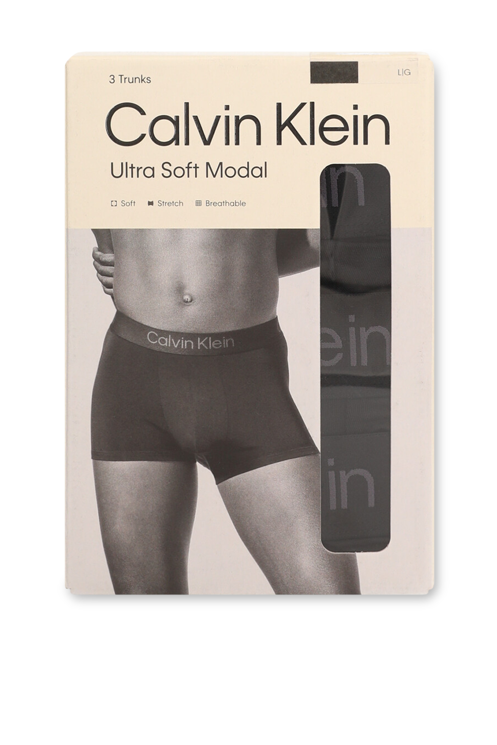 תמונת תקריב של מארז שלושה תחתוני בוקסר CALVIN KLEIN