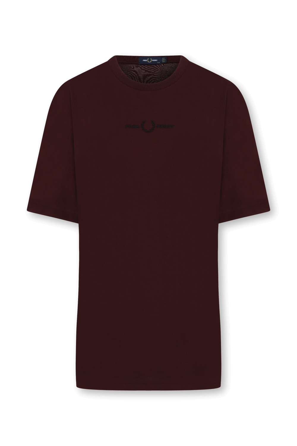 תמונה קידמית של חולצת טי עם רקמה FRED PERRY