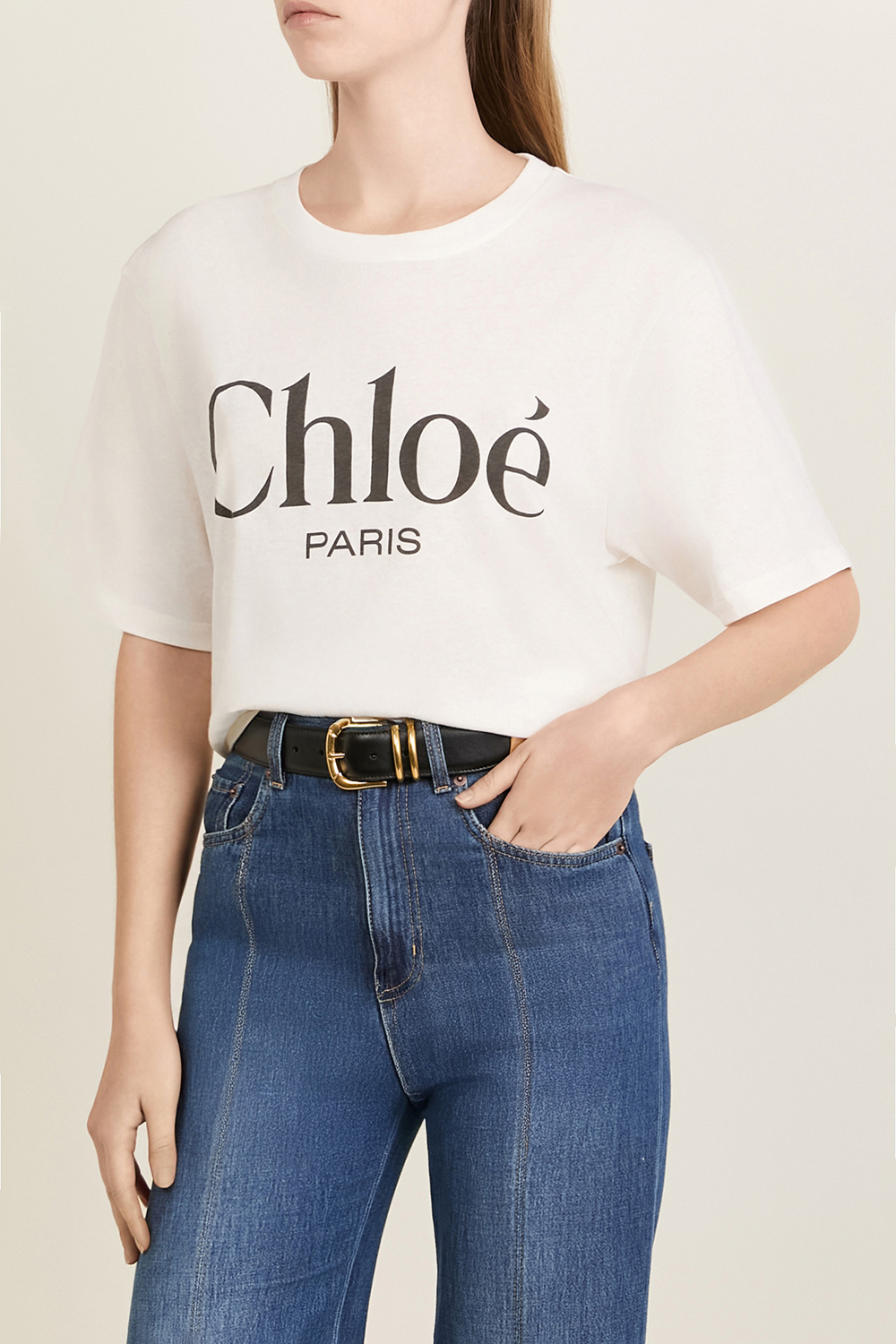 תמונת דוגמן קידמית של חולצת טי אוברסייז CHLOE