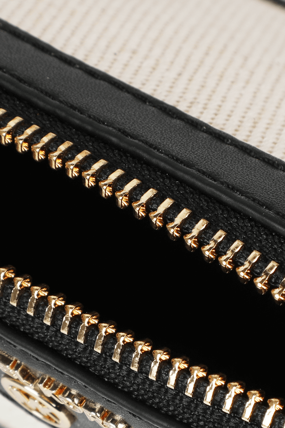 Dome Canvas Crossbody Bag With Black Leather MICHAEL KORS