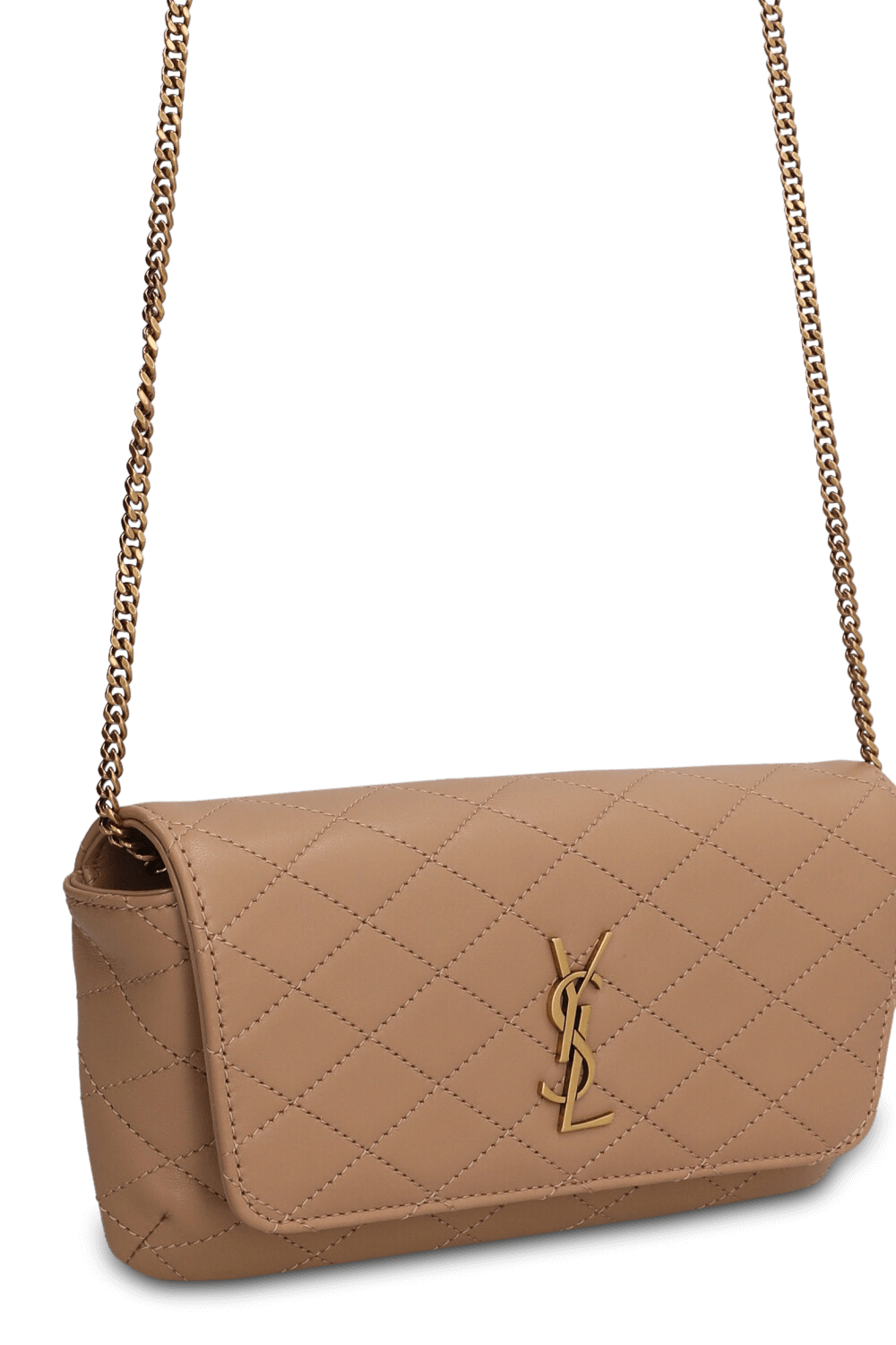 תמונת תקריב של תיק נשיאה לטלפון SAINT LAURENT
