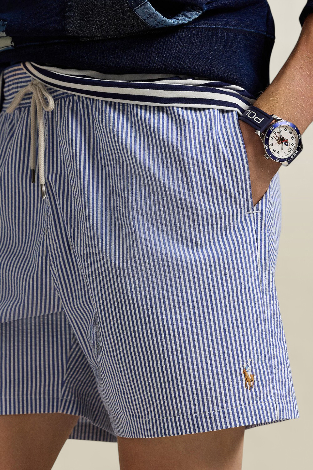תמונת תקריב דוגמן של מכנסי בגד ים POLO RALPH LAUREN