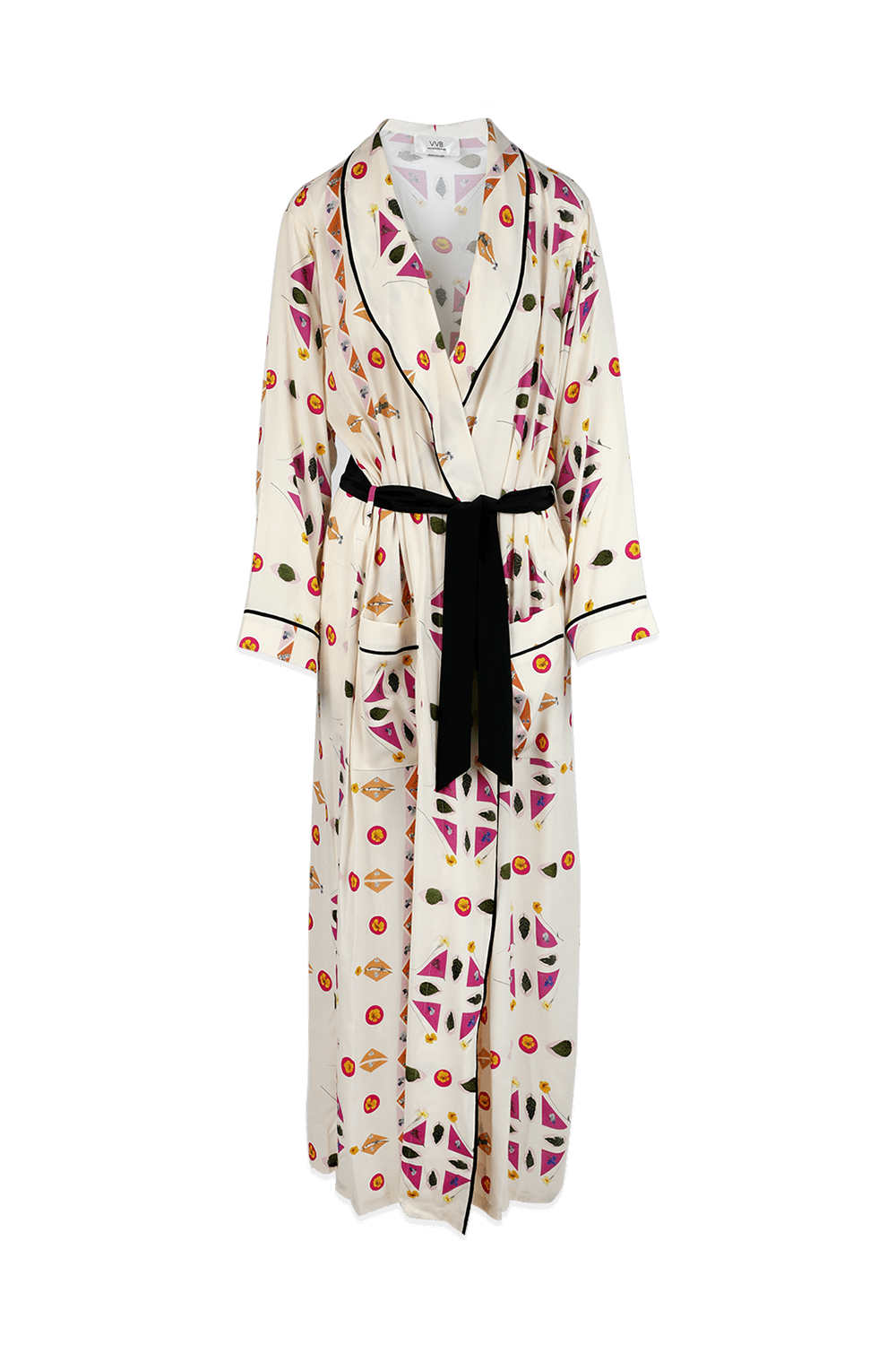 תמונה קידמית של Robe Dress in Pressed Botanical Cream Print