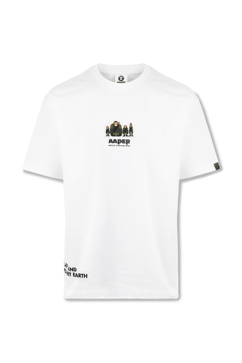תמונה קידמית של We Are AAPER Tee in White AAPE