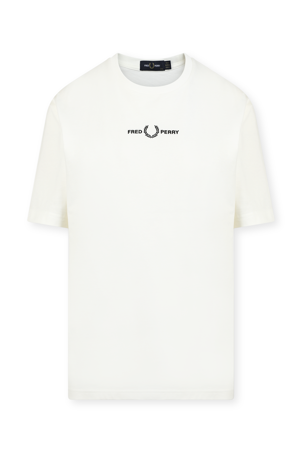 תמונה קידמית של חולצת טי סלים עם לוגו FRED PERRY