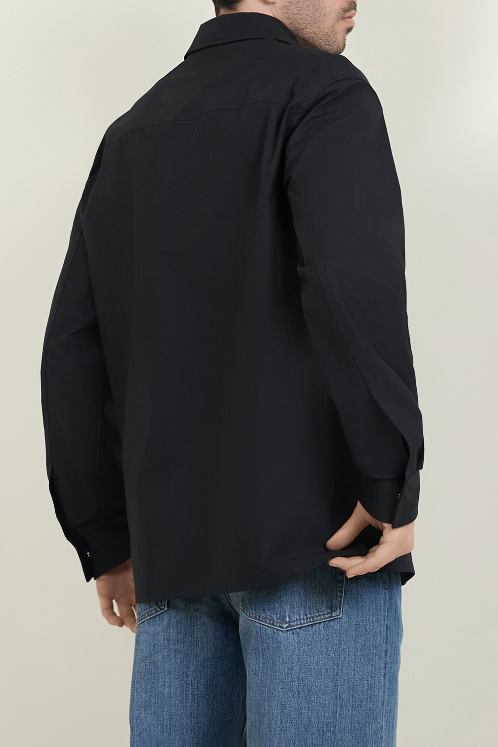 תמונת דוגמן אחורית של חולצת ז'קט מכופתרת JIL SANDER