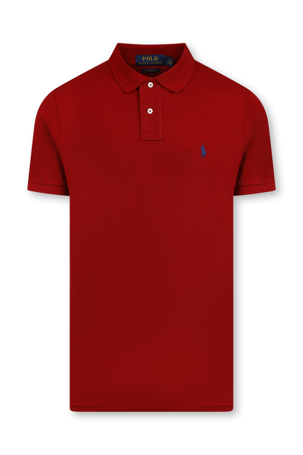 תמונה קידמית של חולצת פולו סלים עם לוגו רקום POLO RALPH LAUREN