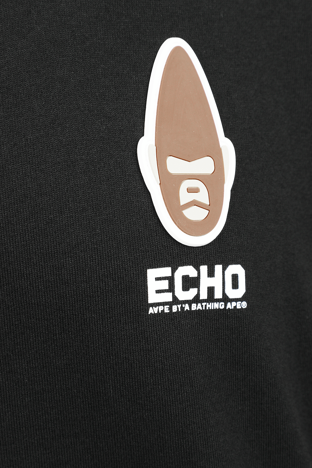 תמונת פנים של Echo Ape Print Tshirt in Black AAPE