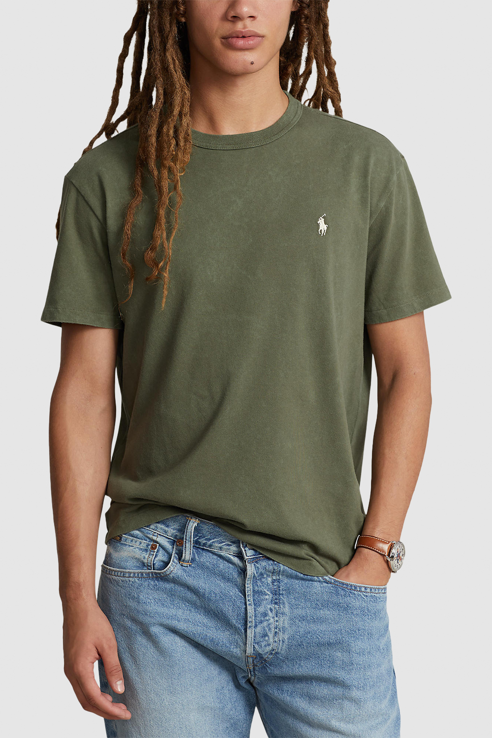 תמונת דוגמן קידמית של חולצת טי מכותנה POLO RALPH LAUREN