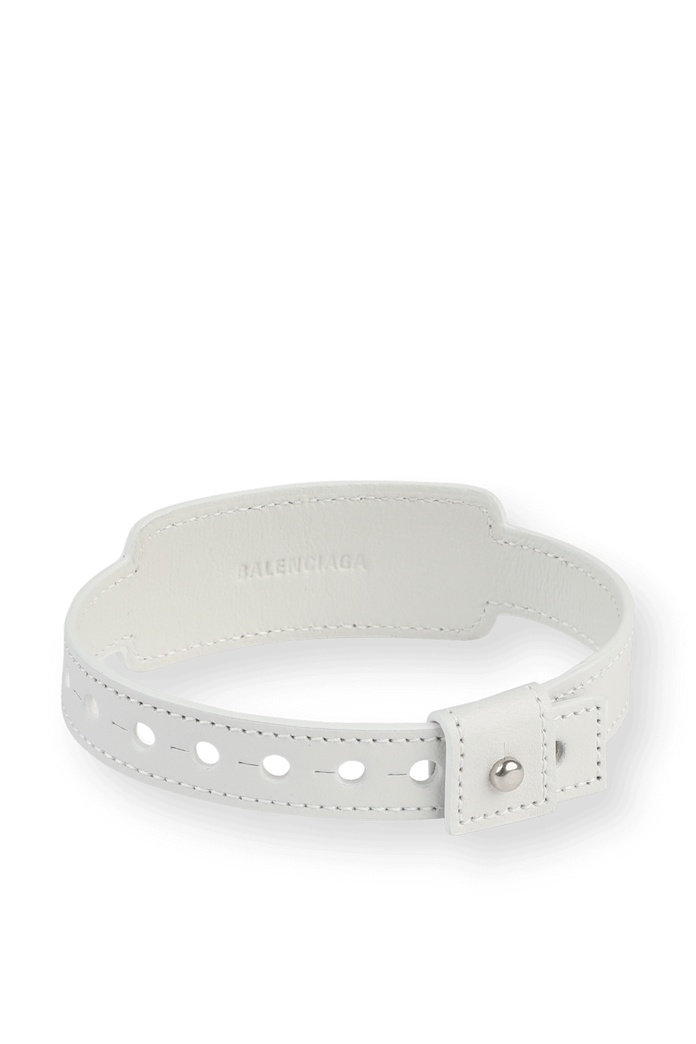 תמונה אחורית של Cash Bracelet in White Leather