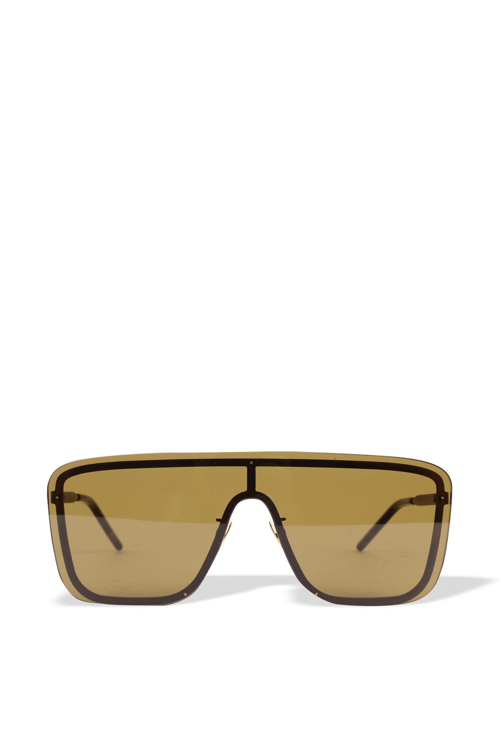 תמונה קידמית של משקפי שמש מסכה 364 בצבע זהב SAINT LAURENT