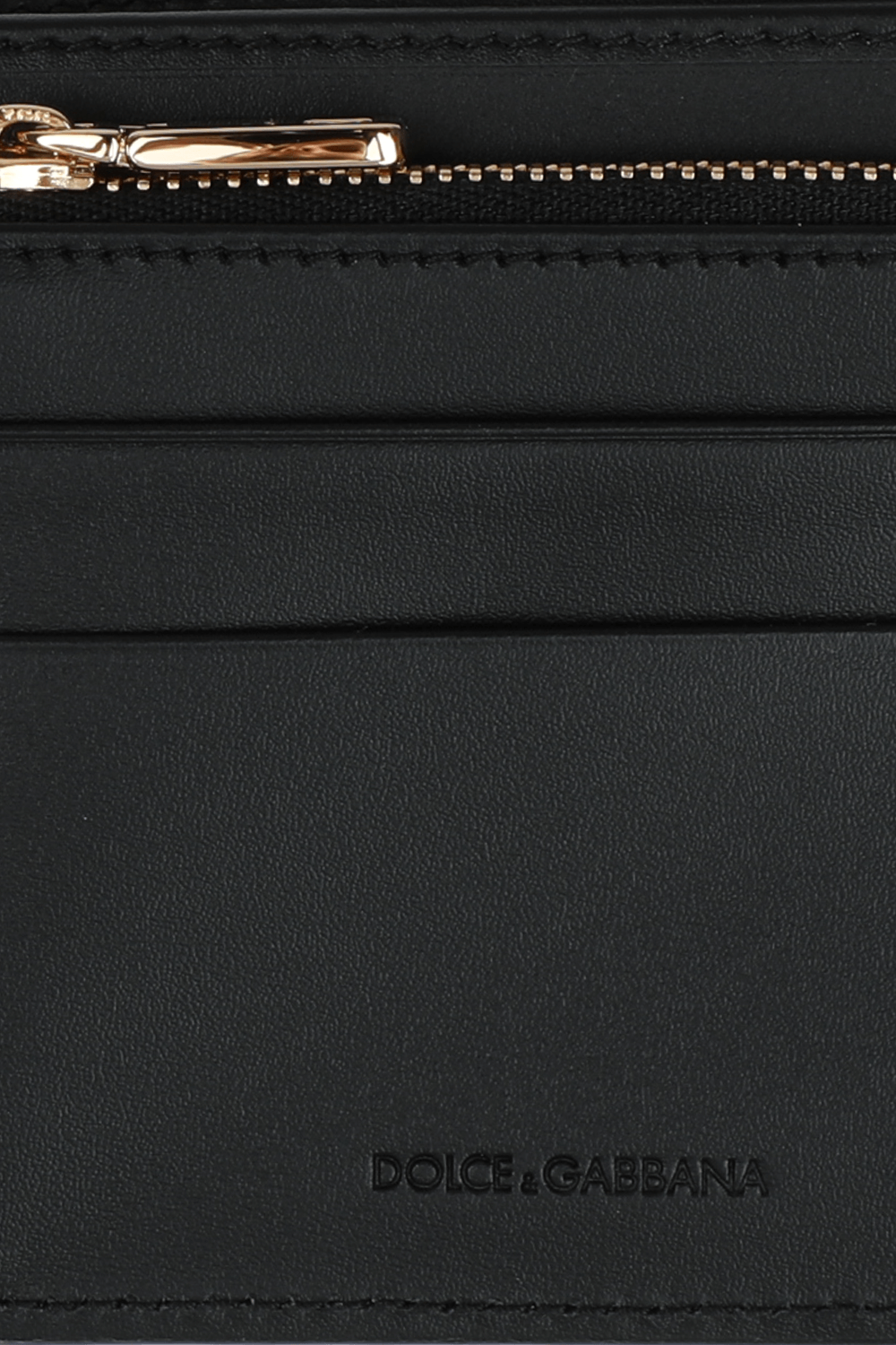 תמונת פנים של Bifold Leather Wallet in Black DOLCE & GABBANA