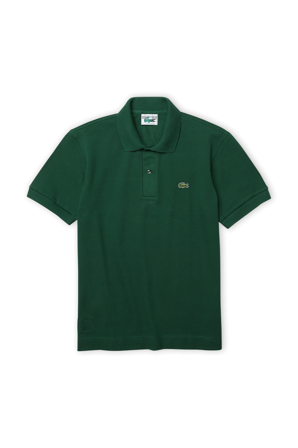 תמונה קידמית של חולצת פולו ירוקה מכותנה LACOSTE