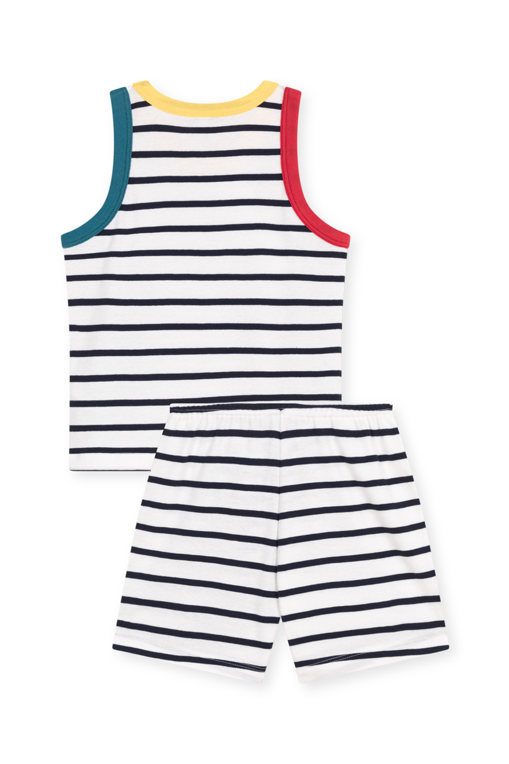 תמונה אחורית של סט פיג'מה קצרה - גילאי 6-12 שנים PETIT BATEAU