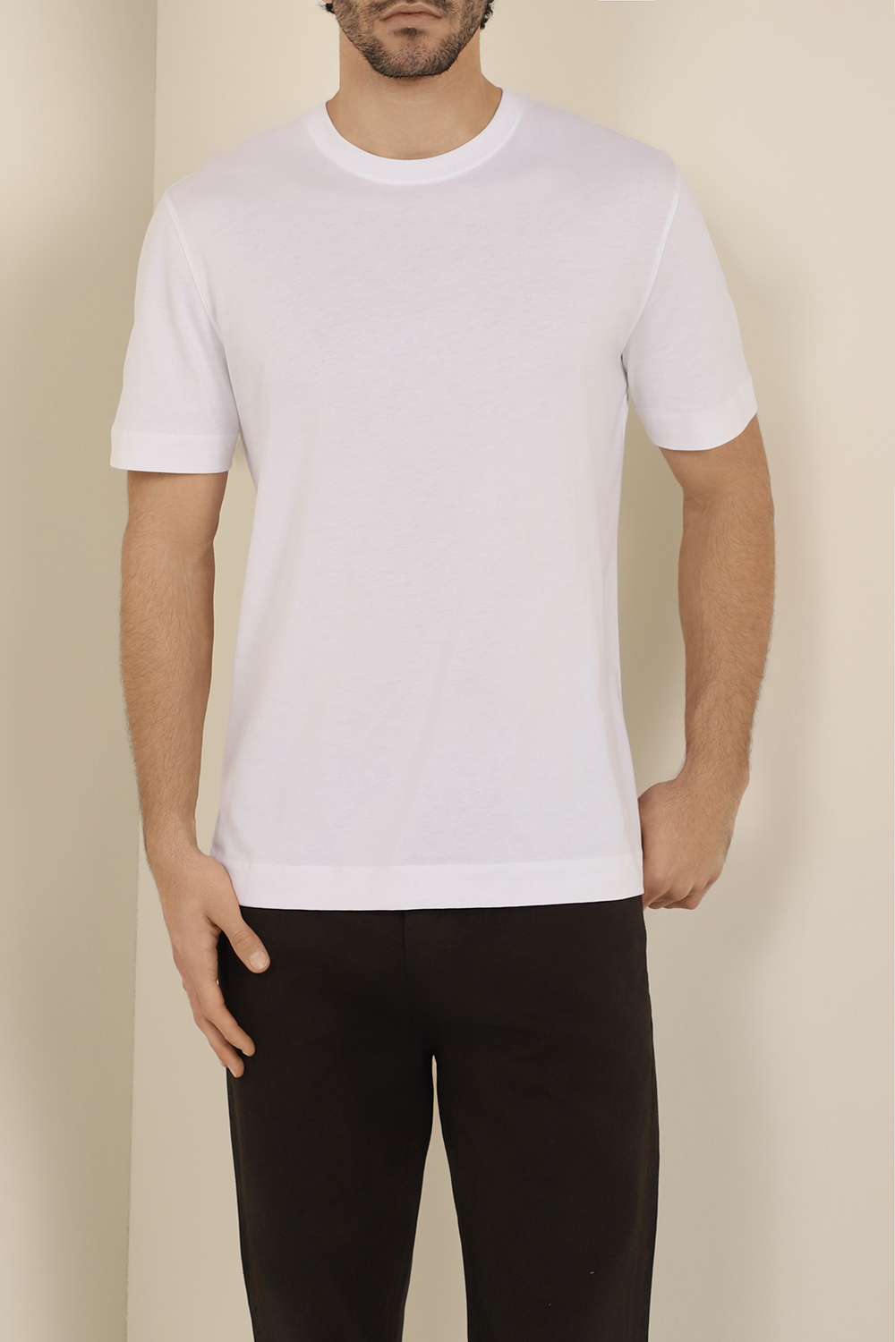 תמונת דוגמן קידמית של חולצת טי ZEGNA