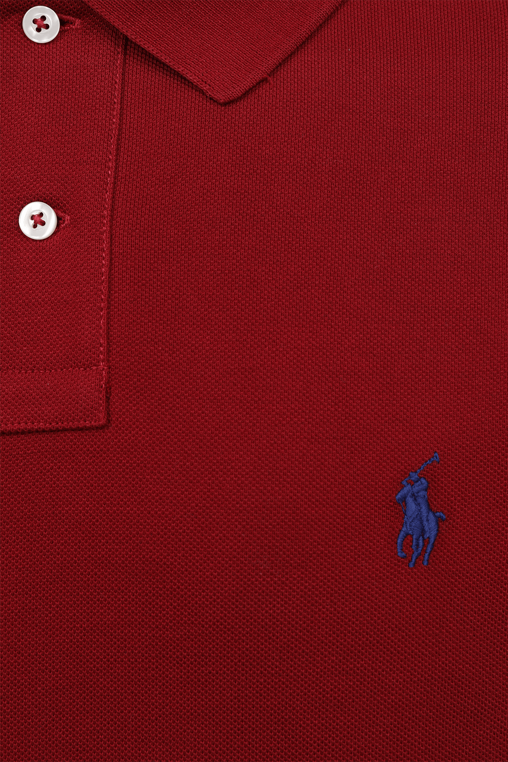 תמונה אחורית של חולצת פולו קצרה מכותנה POLO RALPH LAUREN