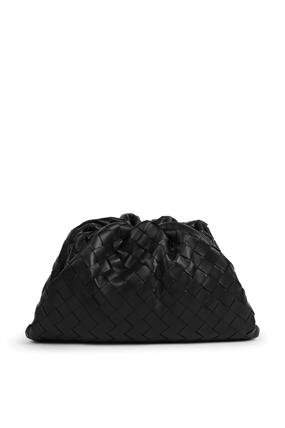 תמונה קידמית של תיק טין פאוץ' מעור קלוע BOTTEGA VENETA