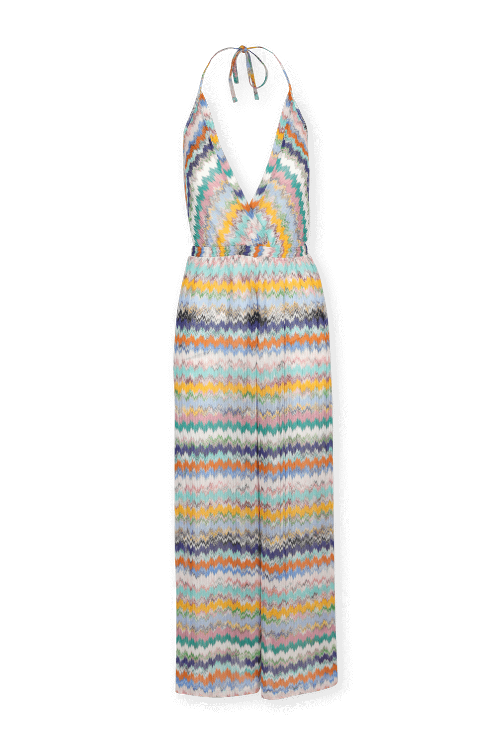 תמונה קידמית של שמלת מקסי סרוגה ססגונית MISSONI