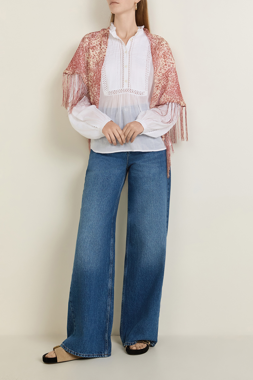 תמונת דוגמן קידמית של צעיף משי וויסקוזה ISABEL MARANT