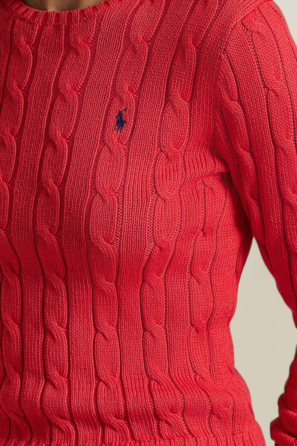 תמונת תקריב דוגמן של סריג כותנה POLO RALPH LAUREN