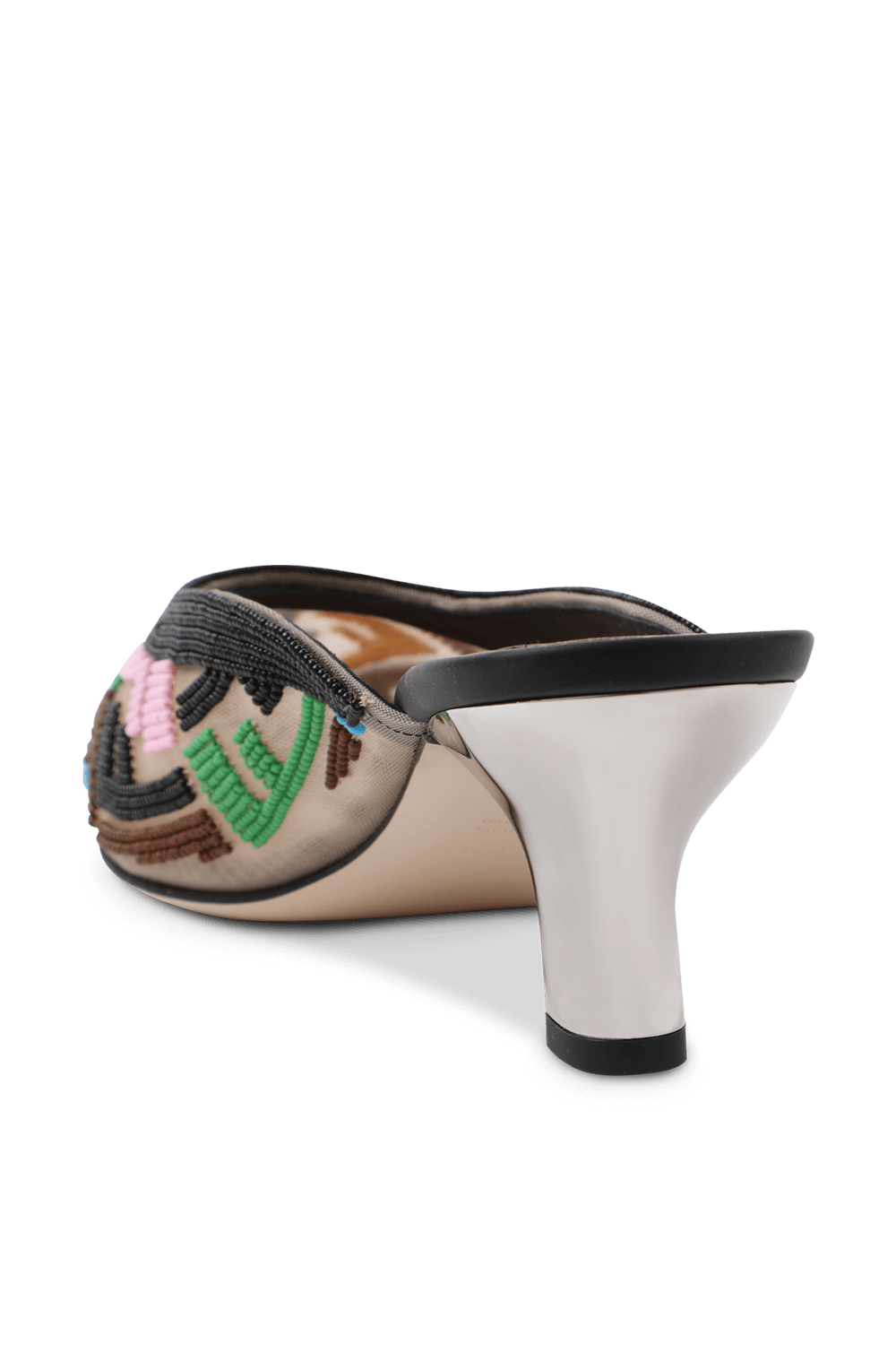 תמונה אחורית של Vertigo Pointed Toes Mules in Multicolor FENDI