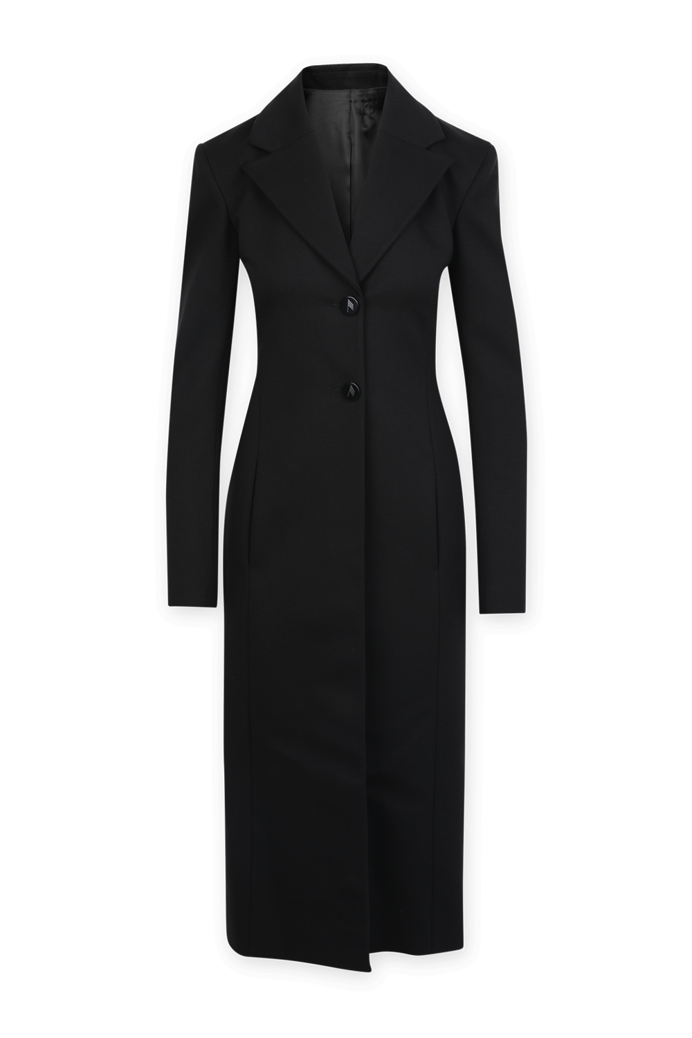 תמונה קידמית של Cappotto Long Coat in Black THE ATTICO