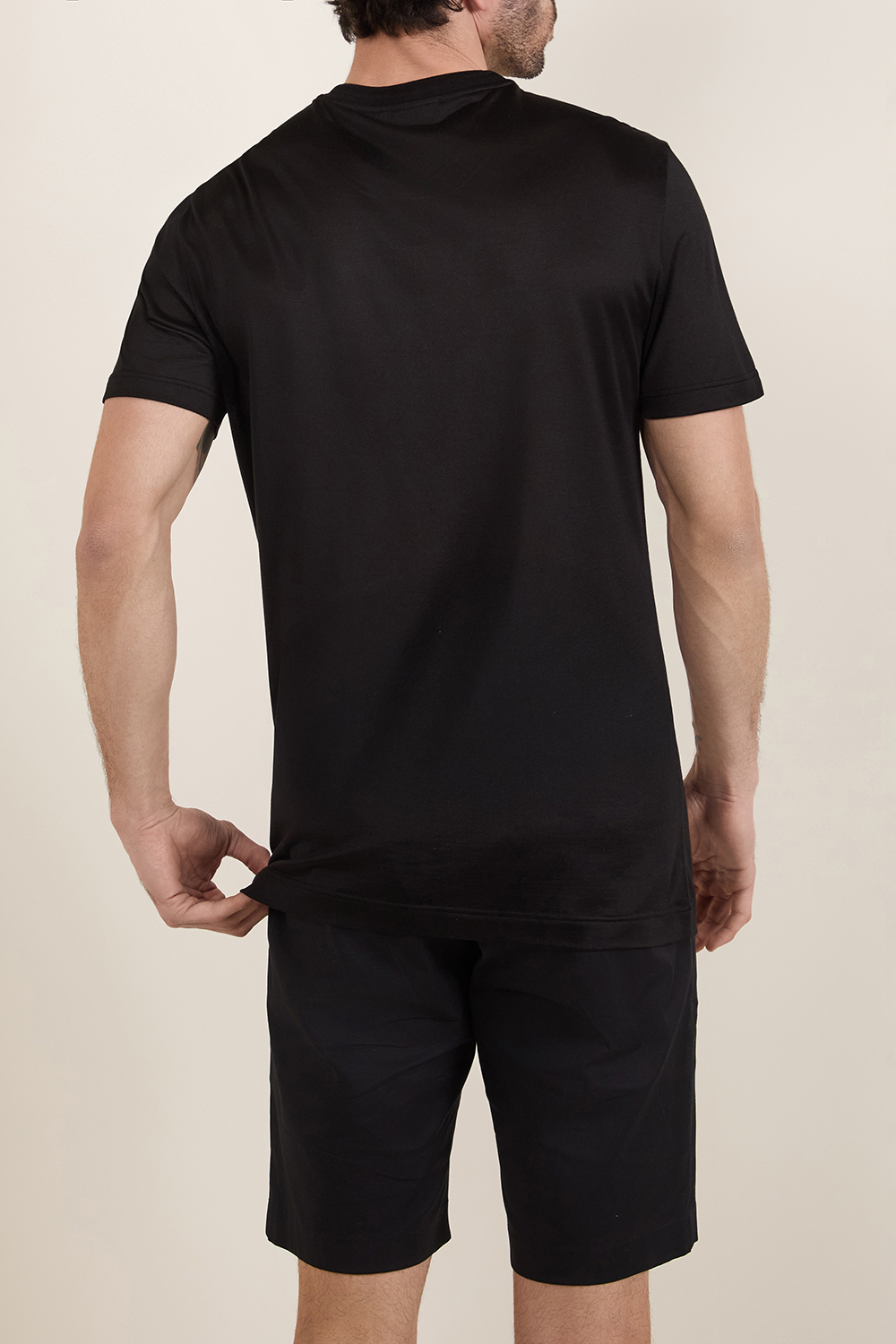תמונת דוגמן אחורית של חולצת טי משי DOLCE & GABBANA