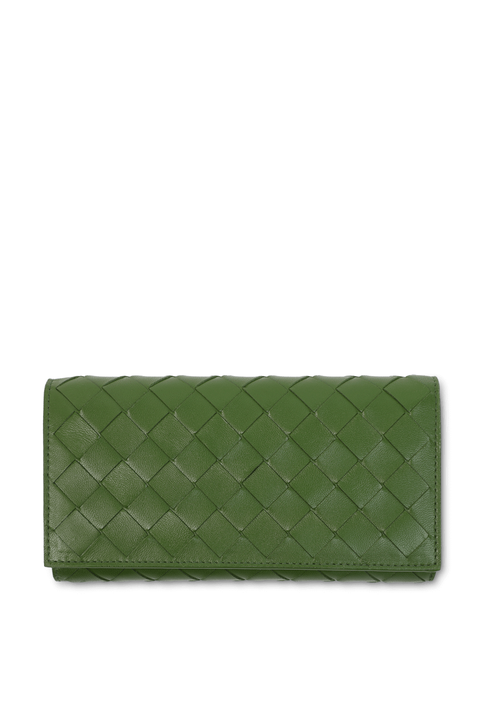 תמונה קידמית של ארנק שתי וערב מרוכסן מעור BOTTEGA VENETA