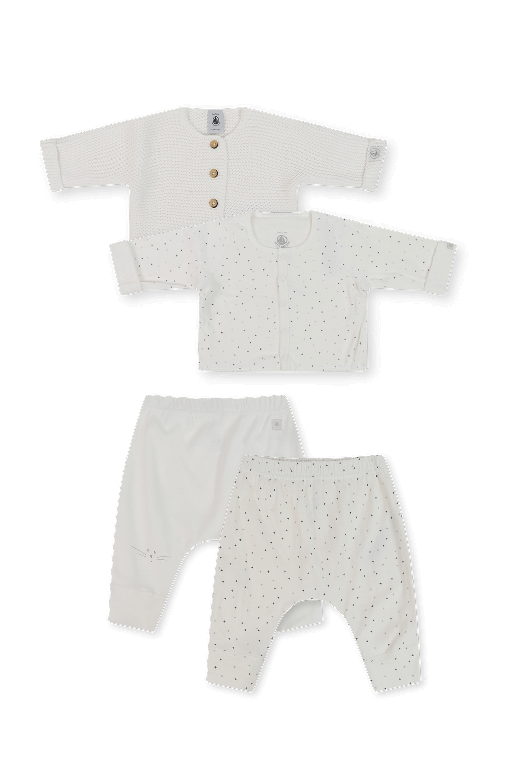 תמונת פנים של מארז ניו בורן בתיק החתלה PETIT BATEAU