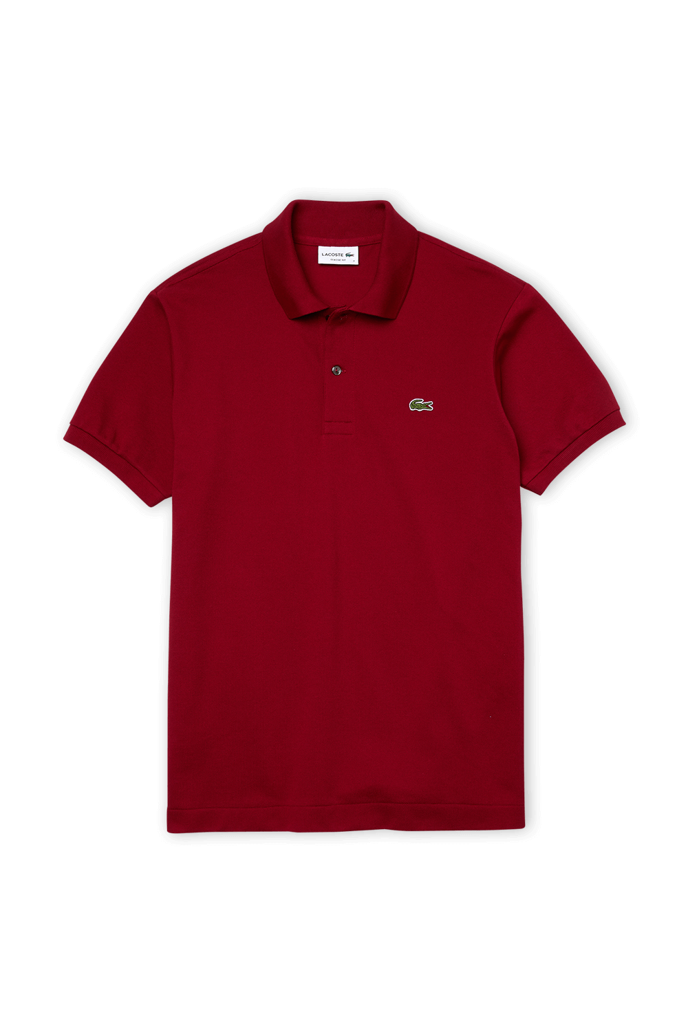 תמונה קידמית של Lacoste Classic Fit Polo Shirt in Bordeaux LACOSTE