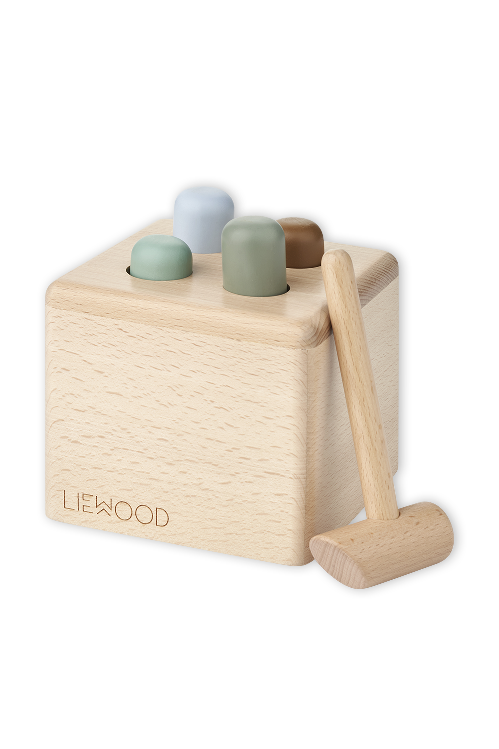 תמונה קידמית של משחק פטיש ויתדות מעץ LIEWOOD