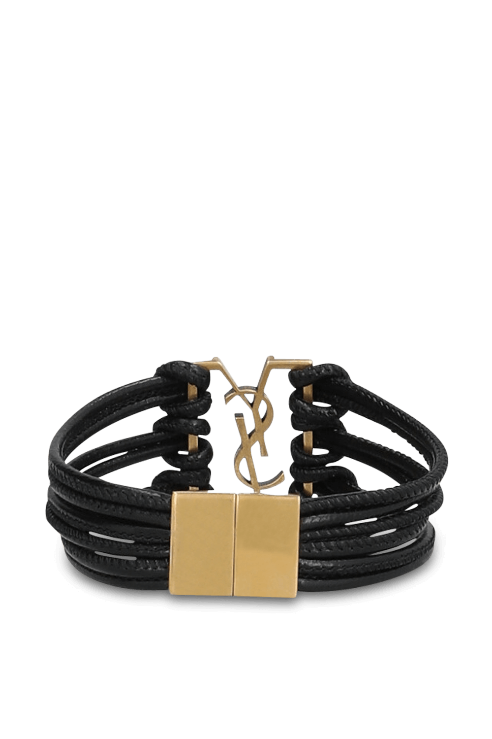 תמונה אחורית של צמיד מעור SAINT LAURENT