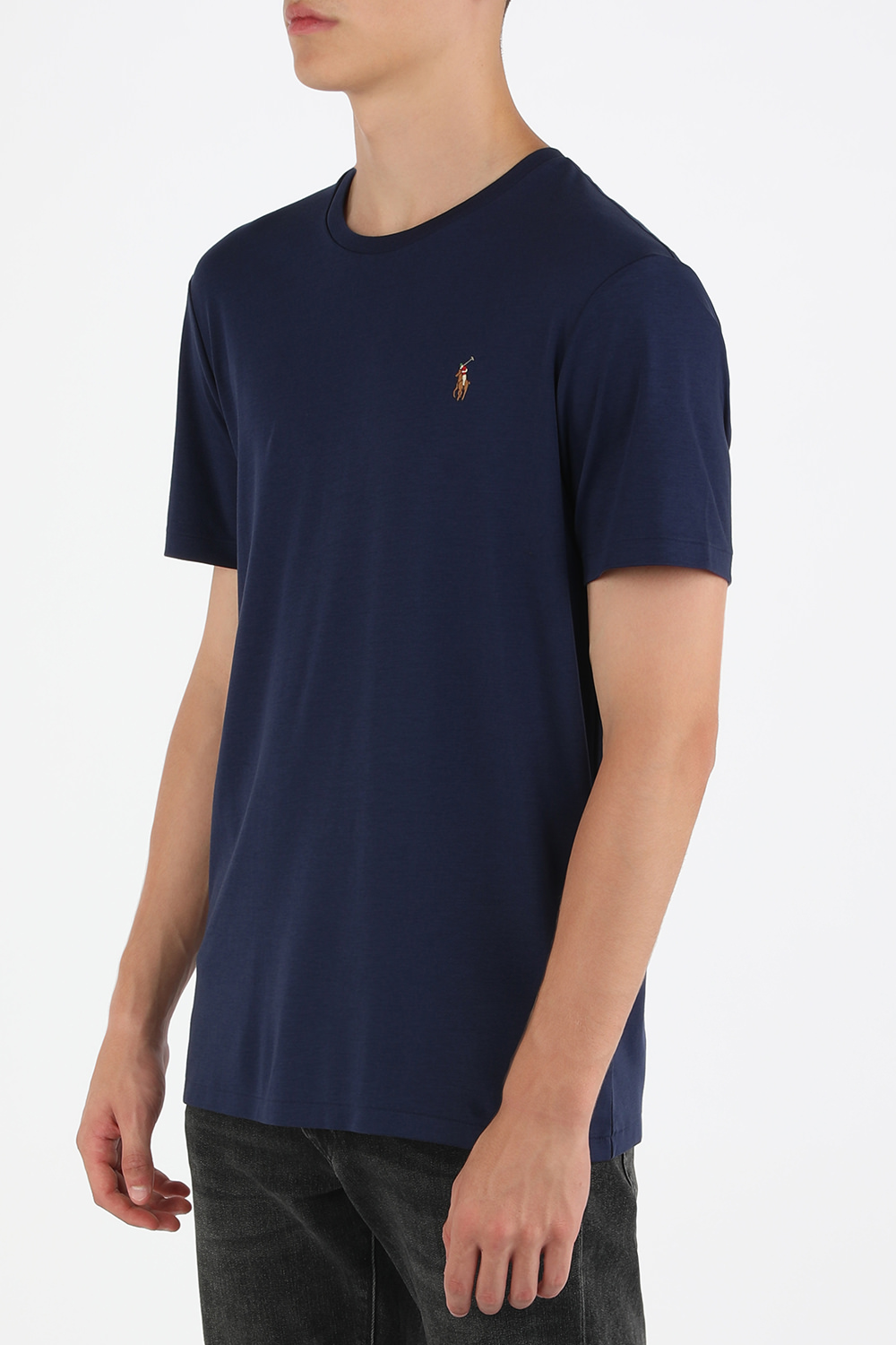 תמונת דוגמן קידמית של חולצת טי עם לוגו רקום POLO RALPH LAUREN