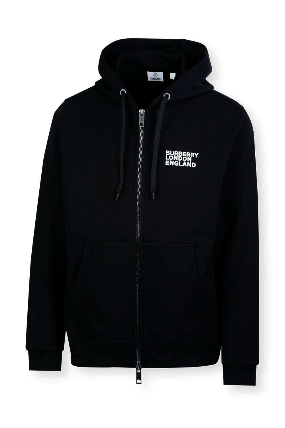 תמונה אחורית של Love Print Hoodie in Black