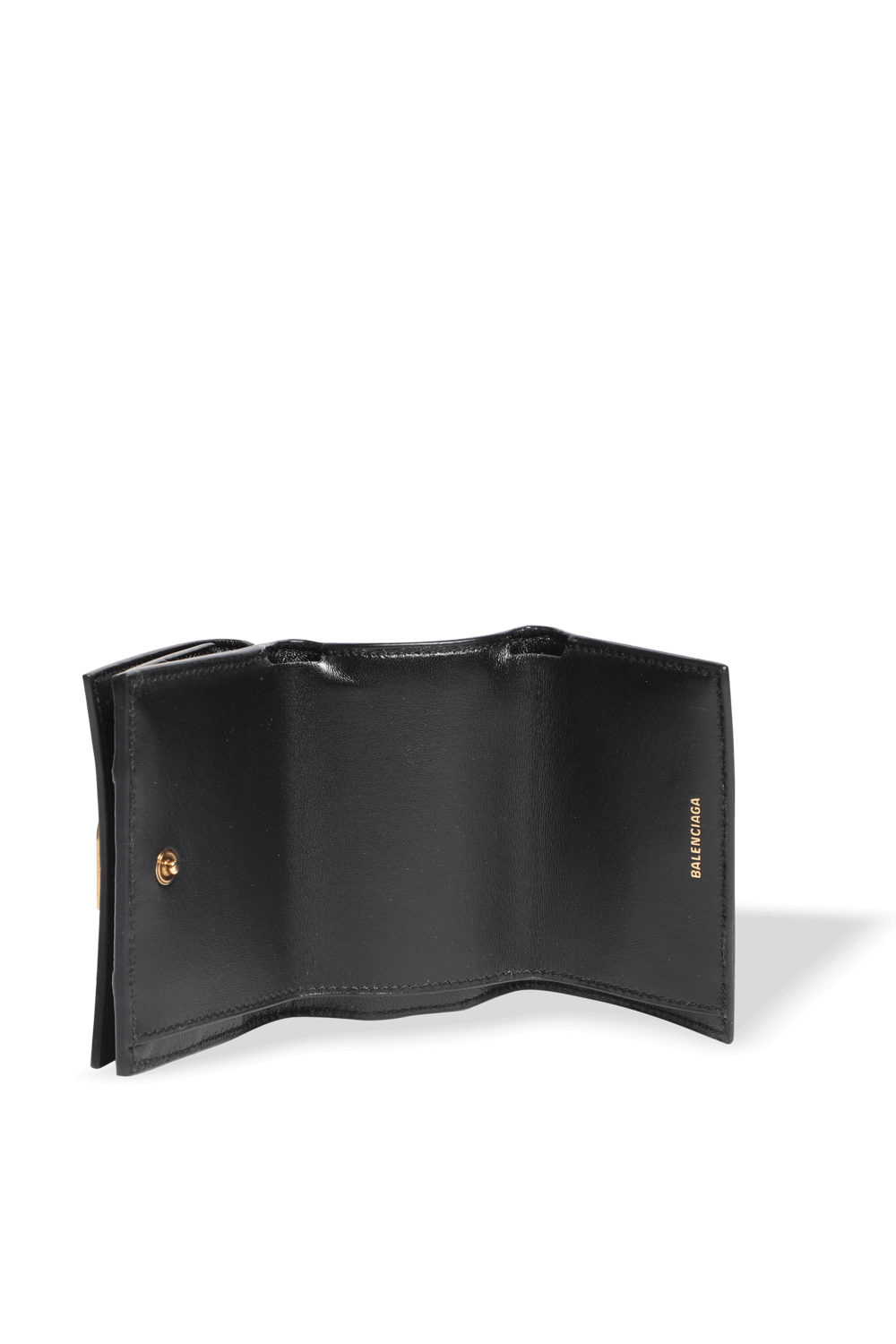 תמונת פנים של Hourglass Mini Wallet in Black BALENCIAGA