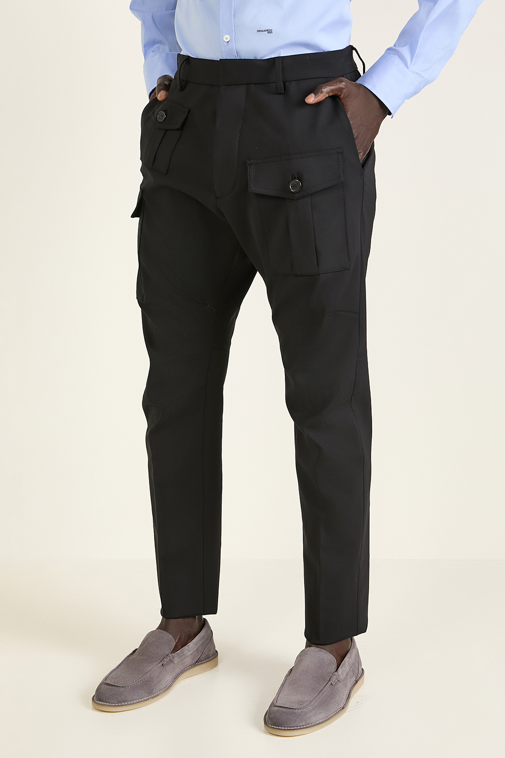 תמונת דוגמן קידמית של מכנסיים ארוכים קרגו DSQUARED2